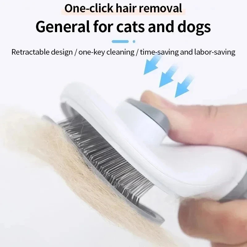 Cepillo Autolimpiable para Perros y Gatos