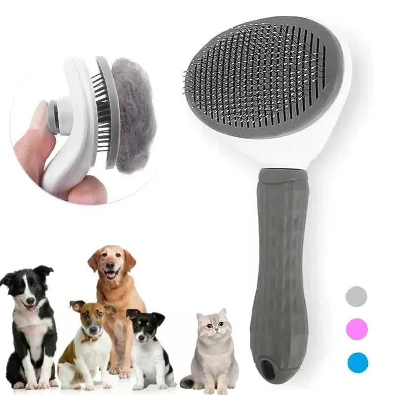 Cepillo Autolimpiable para Perros y Gatos